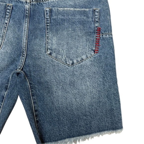 One Teaspoon Mr. Blacks Shorts Size 28 Men’s Frayed Distressed Denim Cutoffs - Picture 6 of 9